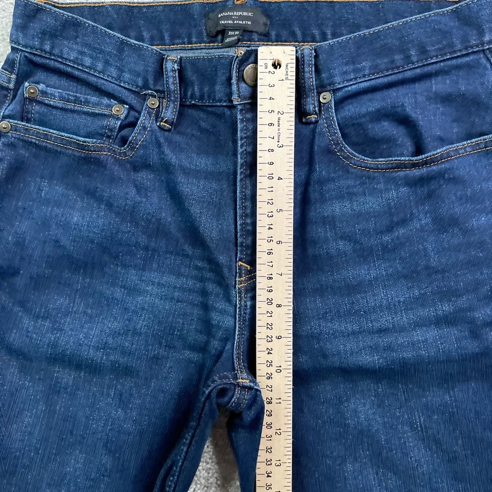 Banana Republic Jeans Mens 31x30 Blue Travel Athletic Washwell Stretch Denim
